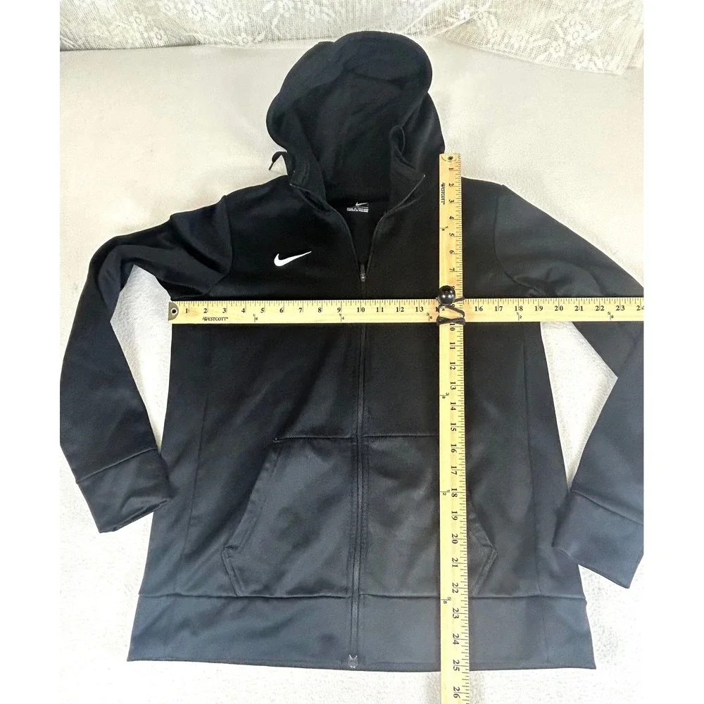 Nike Dri-Fit Full Zip Hoodie Kids Medium Black Performance Sweatshirt 872691-010